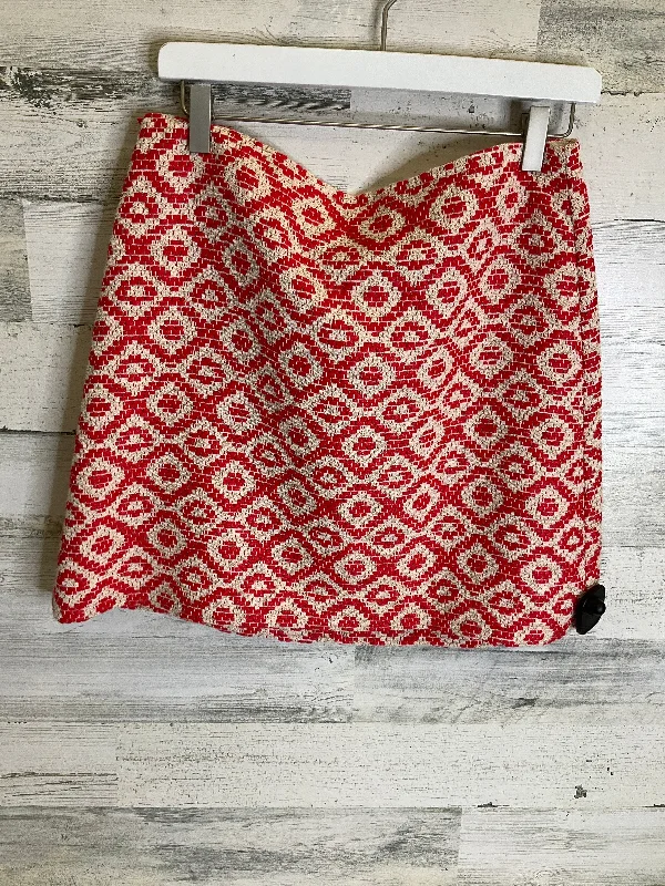 Red & White Skirt Mini & Short Loft, Size 8