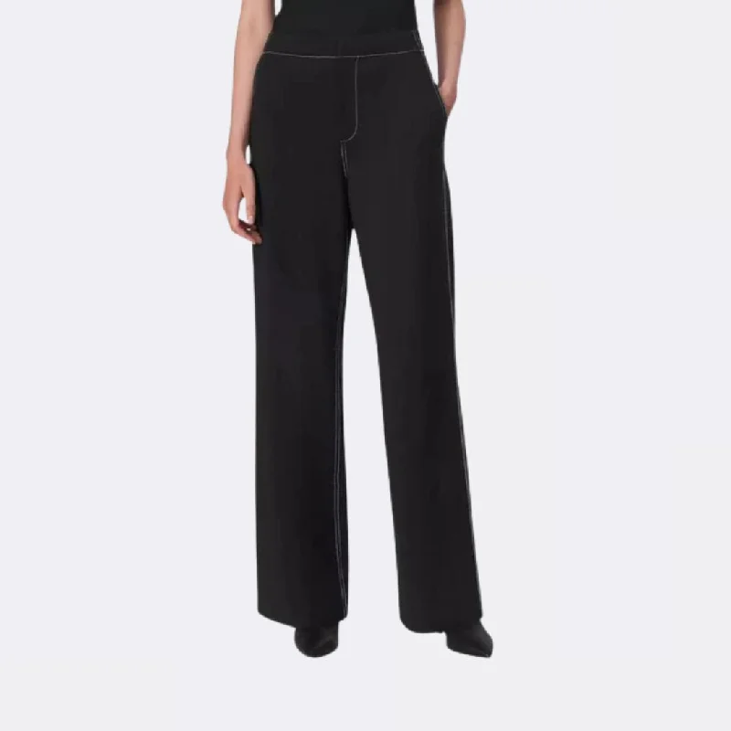 Irina Contrast Stitch Pant (Black)