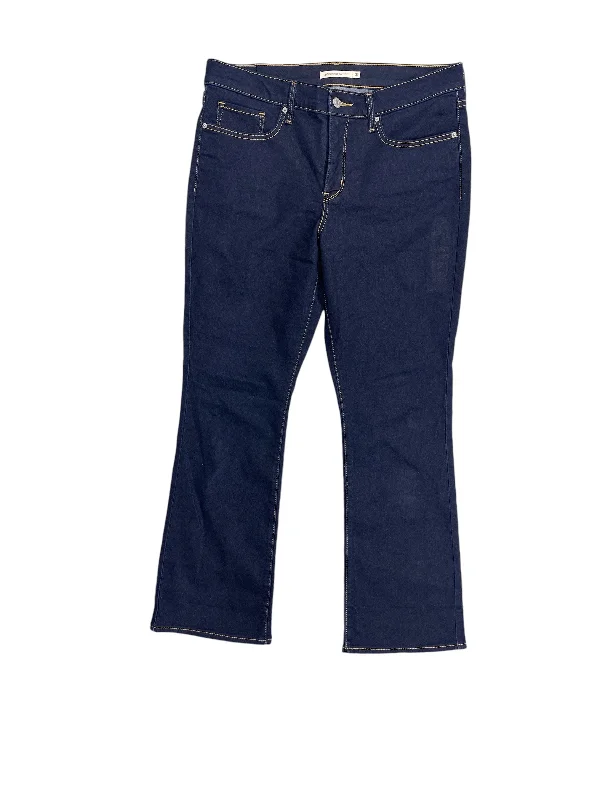 Jeans Boot Cut By Levis In Blue Denim, Size: 12