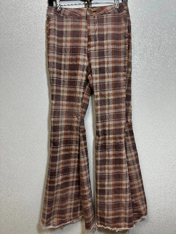 Jeans Flared By We The Free In Plaid, Size: 8