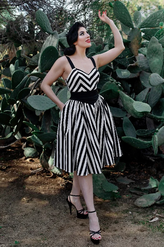 Beach Striped Romper + Swing Skirt