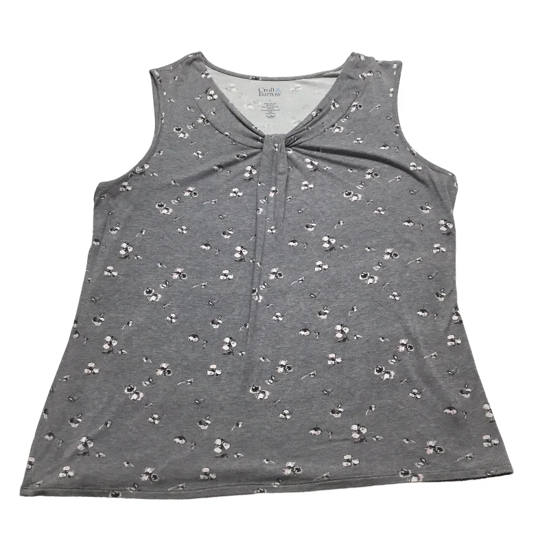 Grey Top Sleeveless Croft And Barrow, Size L