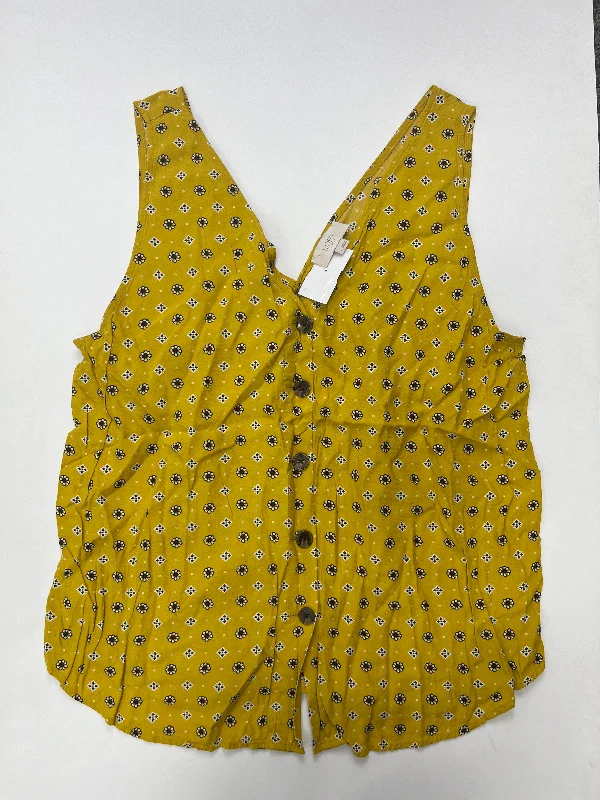 Mustard Top Sleeveless Loft, Size L