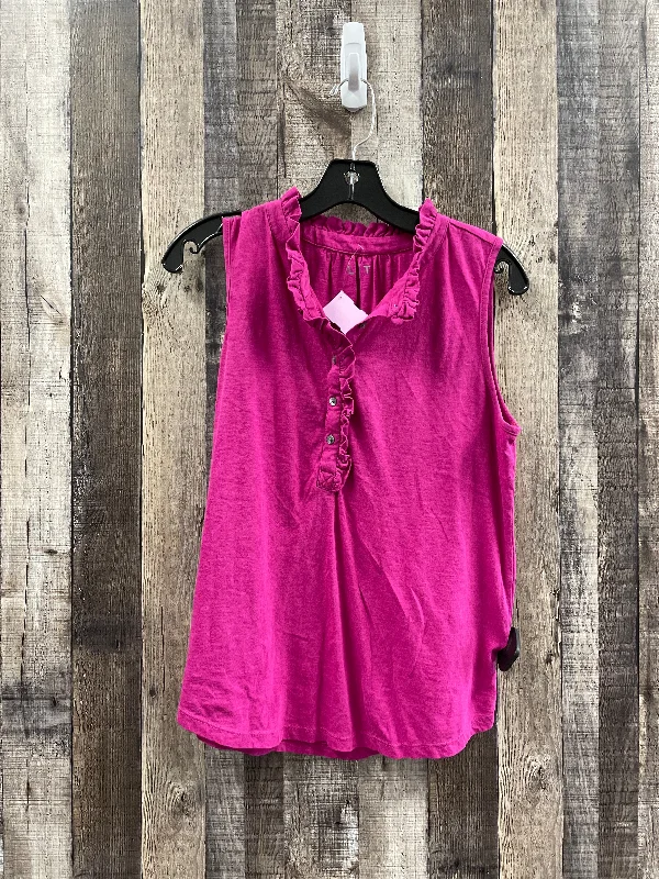 Pink Top Sleeveless Loft, Size Petite  M