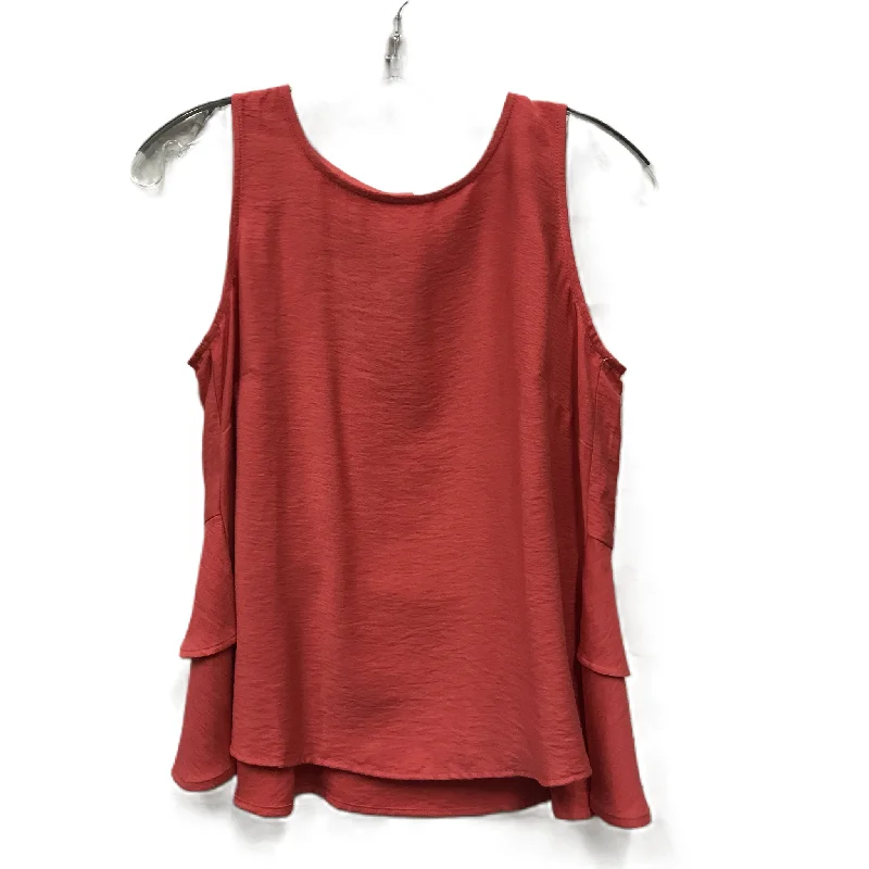 Red Top Sleeveless By Loft, Size: Xs