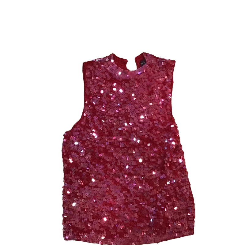 Red Top Sleeveless Marina, Size L