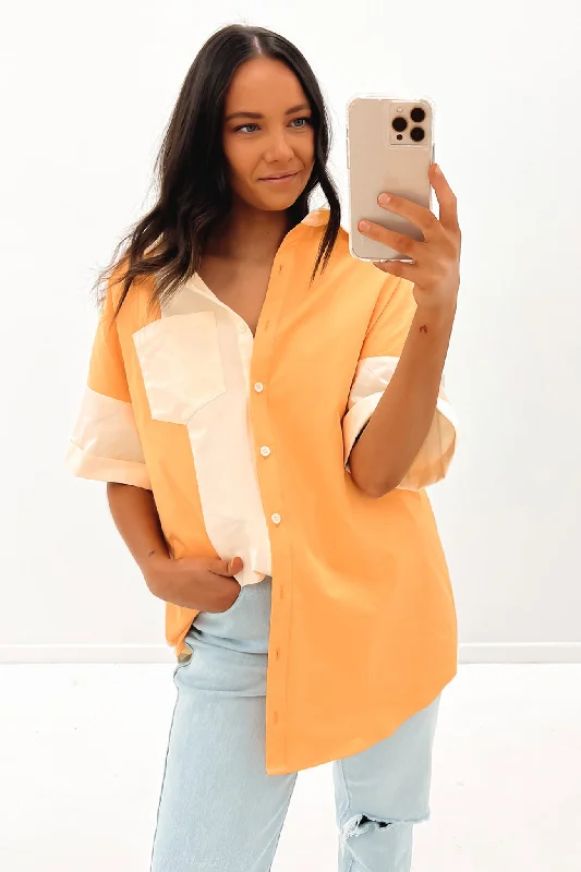 Eliza Shirt Dress Orange