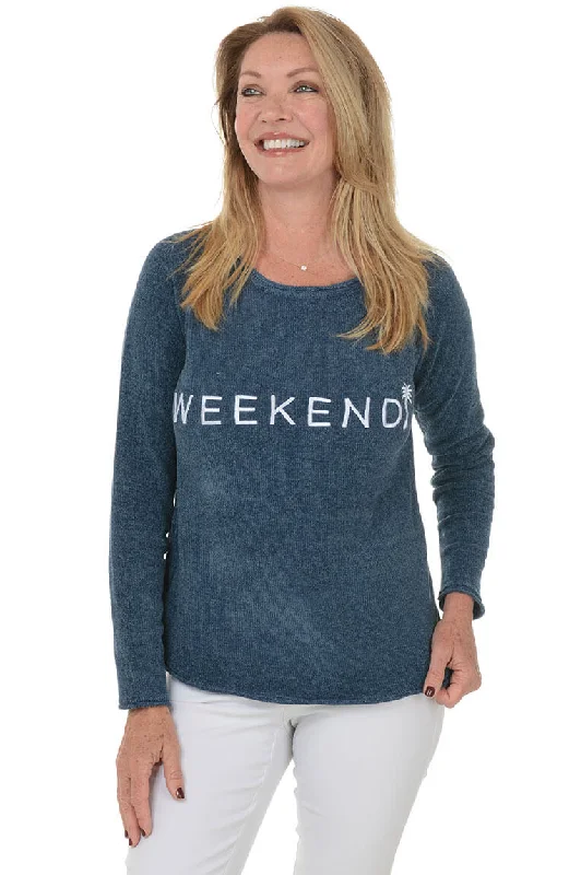 Weekend Embroidered Chenille Sweater