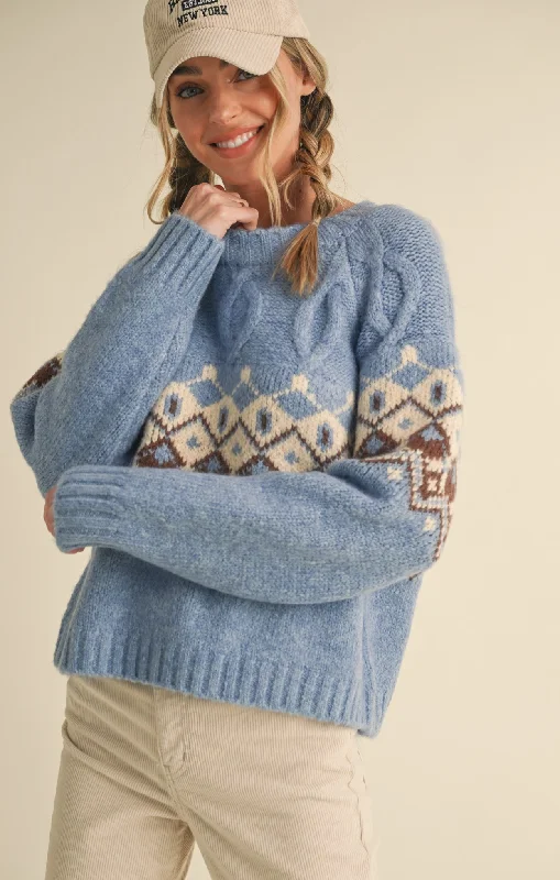 Snowy Fair Isle Sweater