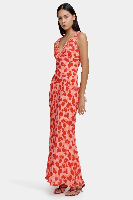 Bella Strawberry Fields Backless Maxi Dress