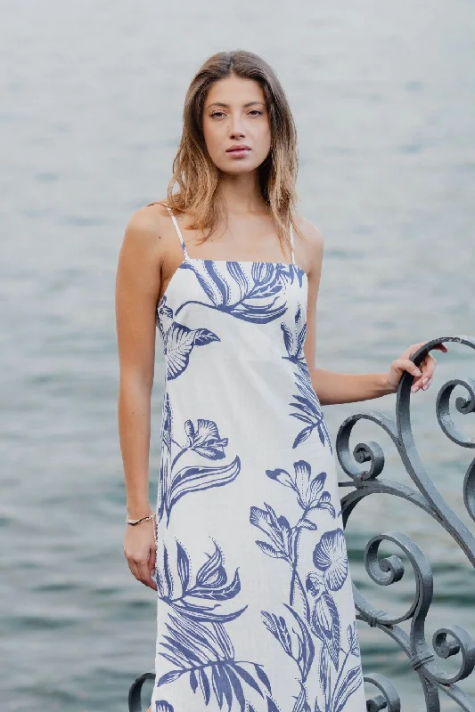 Citizen Navy Silhouette Strappy Maxi Dress