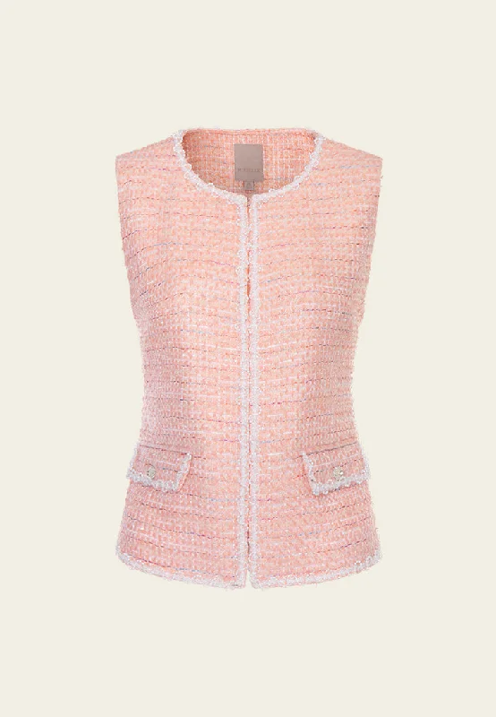 Contrasting Embellished-trim Flap-pocket Waistcoat