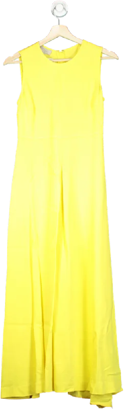 Hobbs Yellow Sleeveless Maxi Dress UK 6