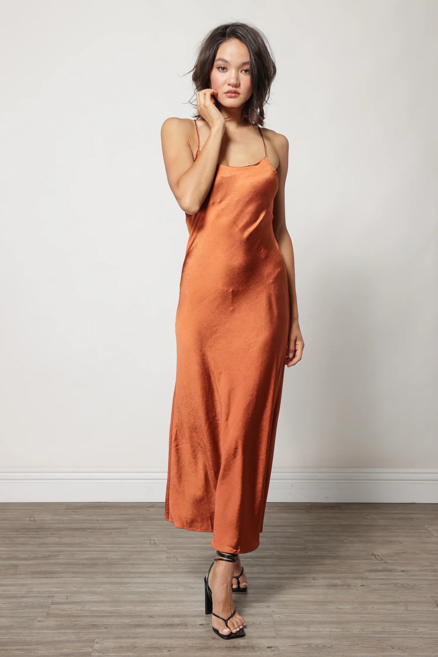 Makena Midi Dress - Rust