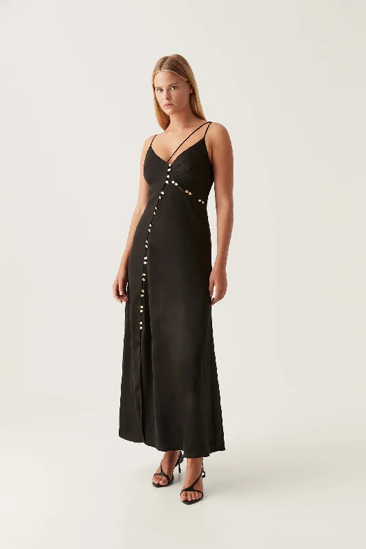 Riddle Button Down Maxi Dress