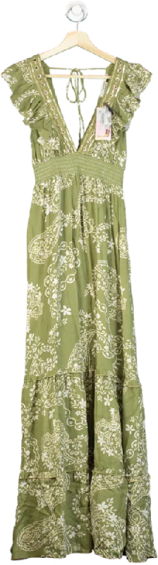 River Island Khaki Light Maxi Dress XS