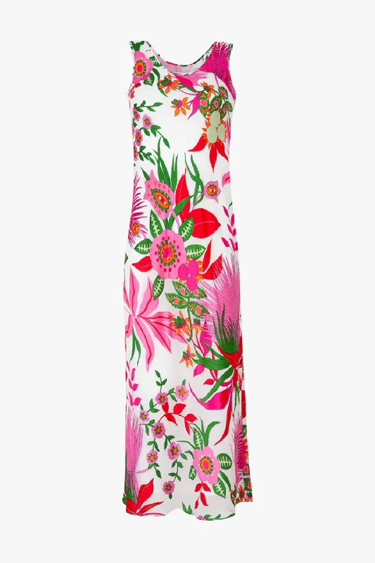 South Beach Pink Floral Maxi Dress