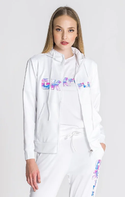 White GK Play Hoodie Jacket